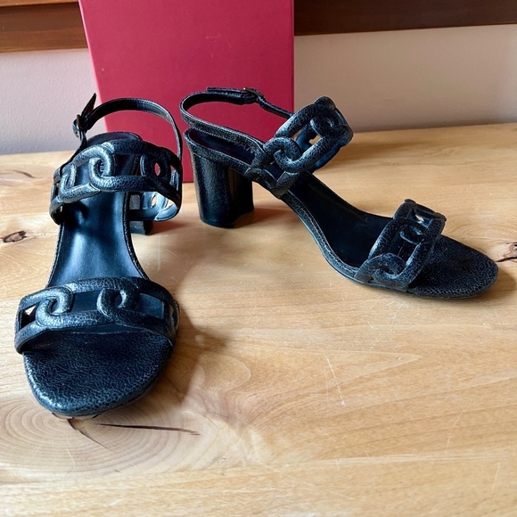 VANELI LEANNE PEBBLE SANDAL 9.5 STRAPPY LEATHER SUMMER VACATION CHUNKY SLINGBACK - Picture 7 of 12